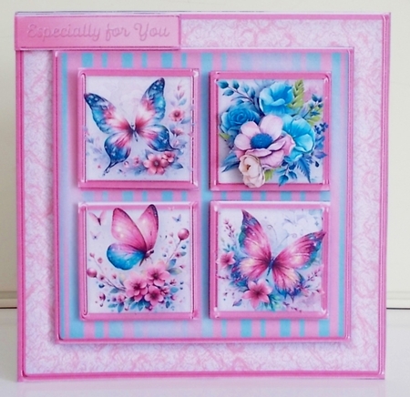 Flowers and Butterflies - Square Layers Card Mini Kit by Pam Stubley