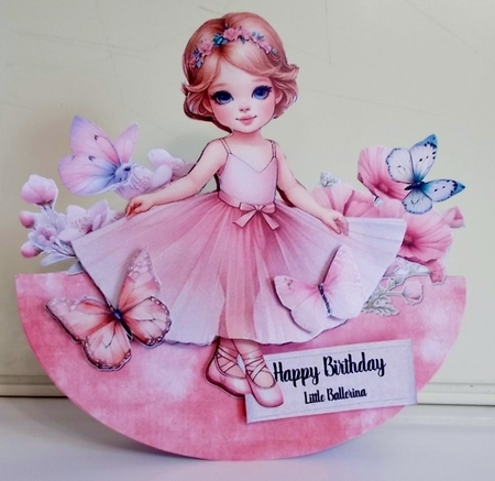 My Sweet Ballerina 1 XL Rocker Card  by Pam Stubley