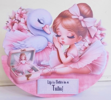My Sweet Ballerina 3 XL Rocker Card  by Pam Stubley