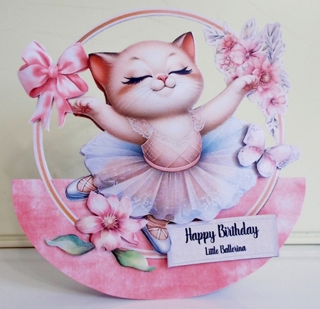 My Sweet Ballerina 4 XL Rocker Card  by Pam Stubley
