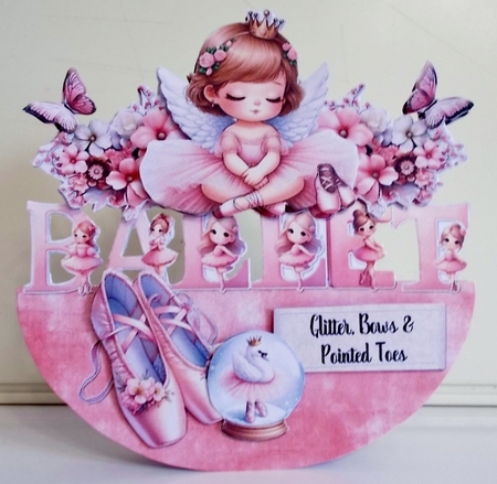 My Sweet Ballerina 6 XL Rocker Card  by Pam Stubley