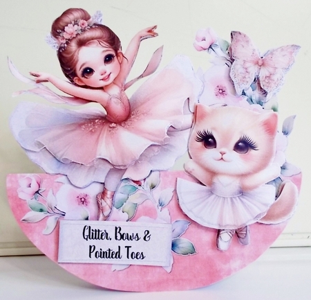My Sweet Ballerina 7 XL Rocker Card  by Pam Stubley