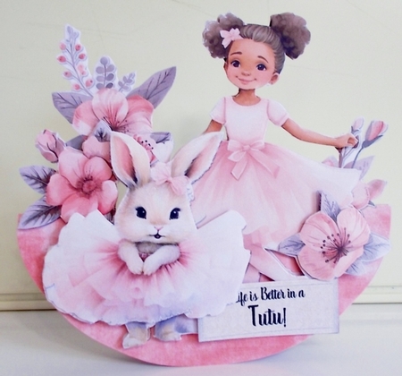My Sweet Ballerina 8 XL Rocker Card  by Pam Stubley