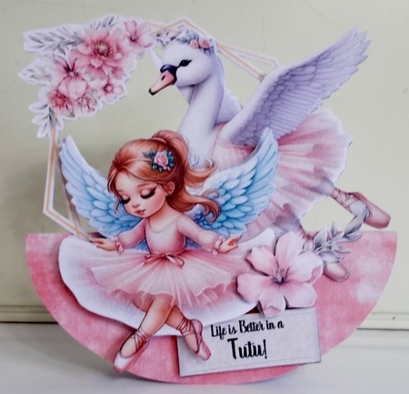 My Sweet Ballerina 9 XL Rocker Card  by Pam Stubley