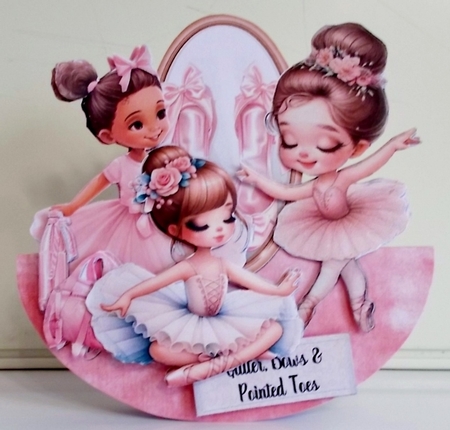 My Sweet Ballerina 10 XL Rocker Card  by Pam Stubley