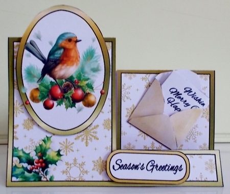 Side stepper Christmas Robins by Pam Stubley