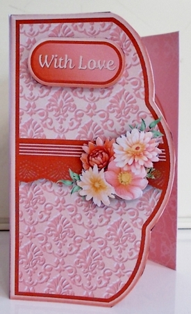 Peach and Cream Posy - Wrapover Card Mini Kit by Pam Stubley