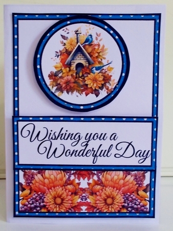 Bluebirds Cosy Autumn Home Diagonal Popout Kit by Pam Stubley