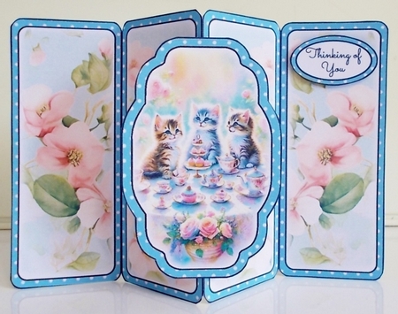 Afternoon Tea Gatefold Popout Card by Pam Stubley