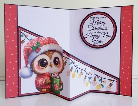 Cosy Christmas Owl Diagonal Popout Kit by Pam Stubley