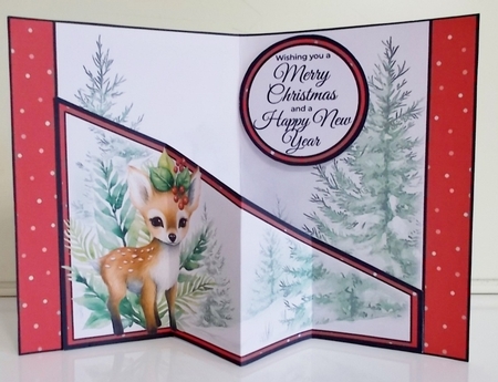Cute Christmas Deerling Diagonal Popout Kit by Pam Stubley