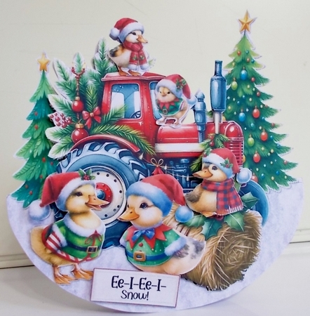 Ee-I-Ee-I-Snow 10 XL Rocker Card  by Pam Stubley