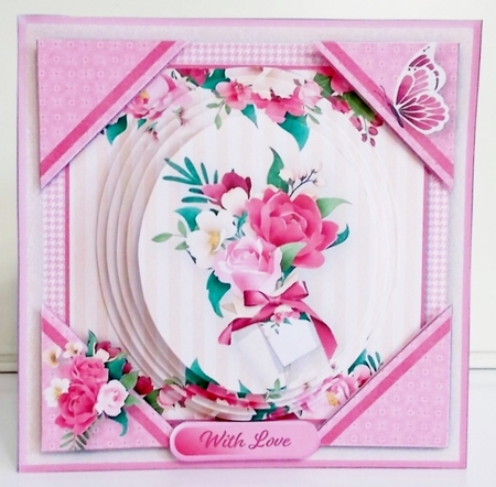 Pink Bouquet - Corner Card Mini Kit by Pam Stubley