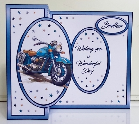 FBG Blue Motorbike by Pam Stubley