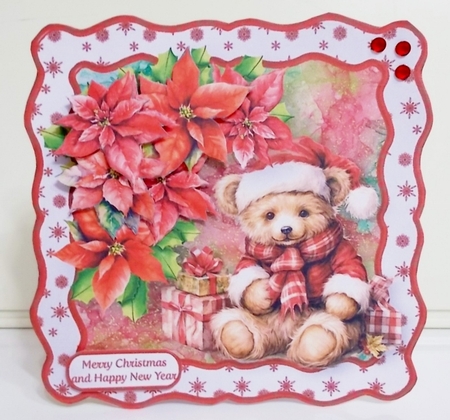 Christmas Teddy - Wavy Edge Card Mini Kit by Pam Stubley