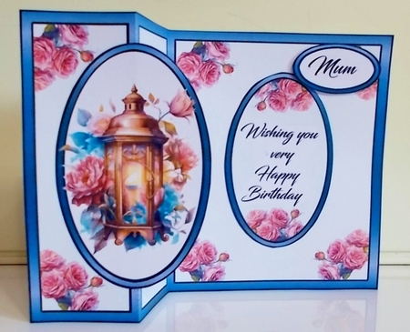FBG Lantern with roses by Pam Stubley