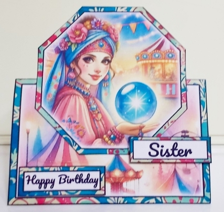 The Fortune Teller Octagon Tent Card by Pam Stubley