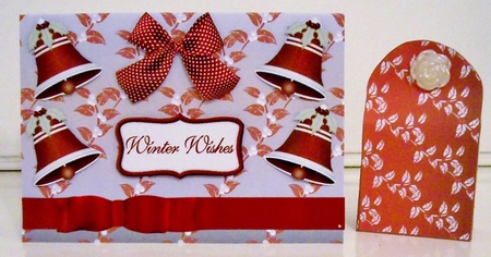 3D Bell Gift Bag and Tag, Tree Decoration A4 Card Kit by Pam Stubley