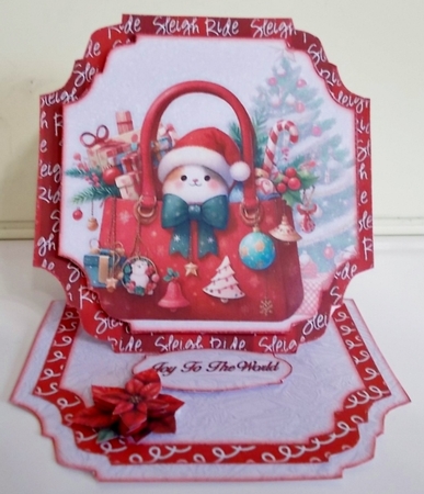 Christmas Bag Shaped Easel Card Kit by Pam Stubley