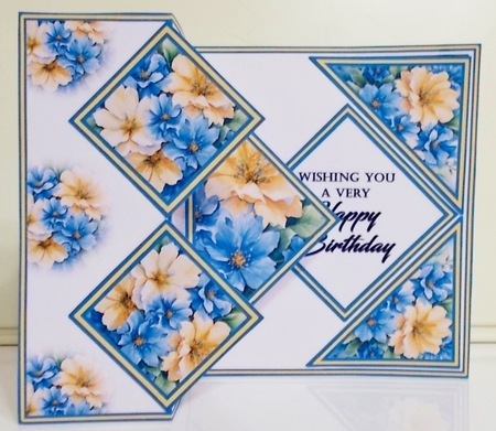 FBS Blue & cream bouquet by Pam Stubley