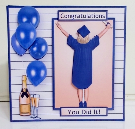 Graduation Girl - Decoupage Card Mini Kit by Pam Stubley