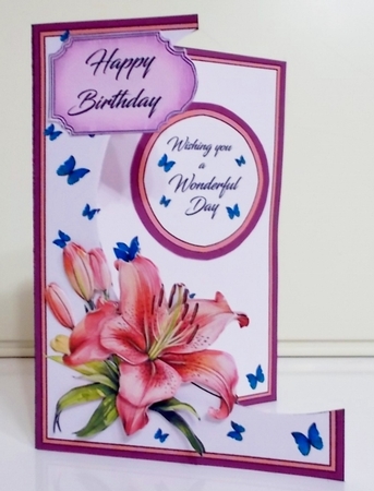 Cutaway Lily & Butterflies by Pam Stubley