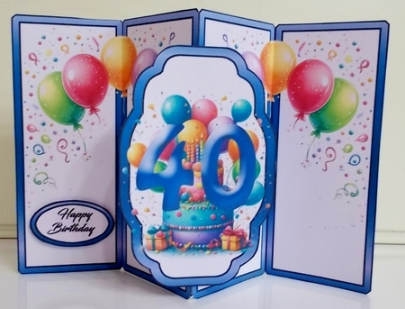 Gatefold pop-out Balloons (Male) by Pam Stubley