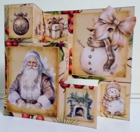 Vintage Christmas Step Card and Envelope Mini Kit by Pam Stubley
