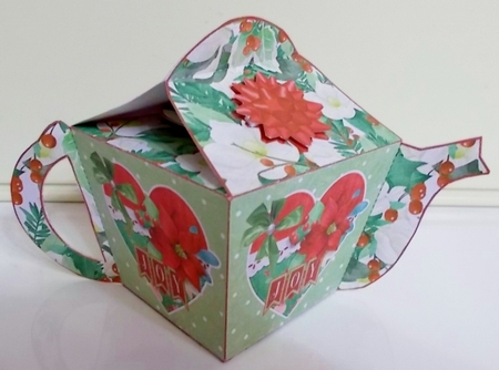 Christmas Joy Heart Teapot Box by Pam Stubley