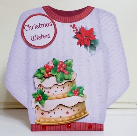 Christmas Cake - Christmas Jumper Card Mini Kit by Pam Stubley