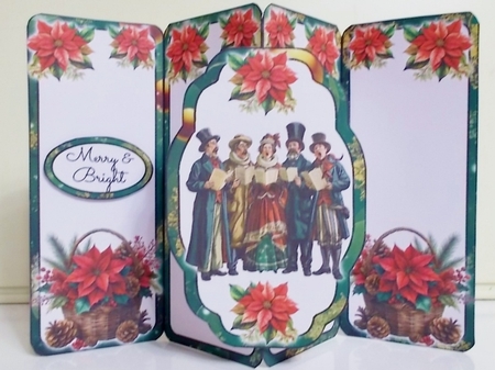 Christmas Carol Singers Gatefold Popout Card by Pam Stubley
