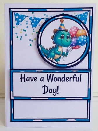 Dino Birthday Diagonal Popout Card by Pam Stubley