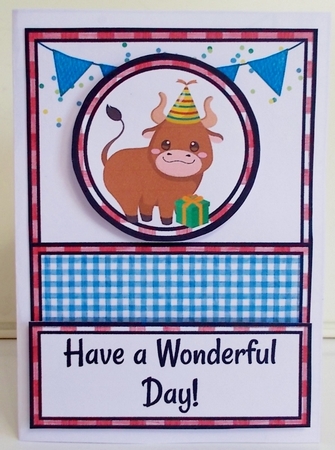 Farm Birthday Diagonal Popout Card by Pam Stubley