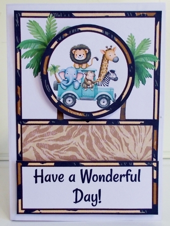 Safari Birthday Diagonal Popout Card by Pam Stubley