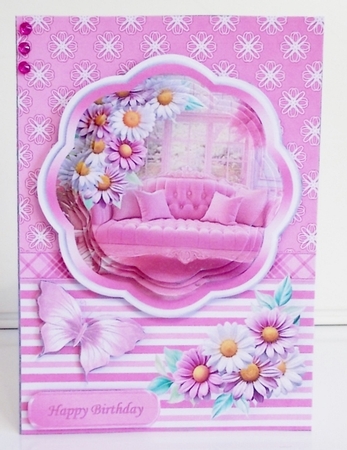 A Peaceful Corner - 5 x 7 Petal Pyramid Card Mini Kit by Pam Stubley