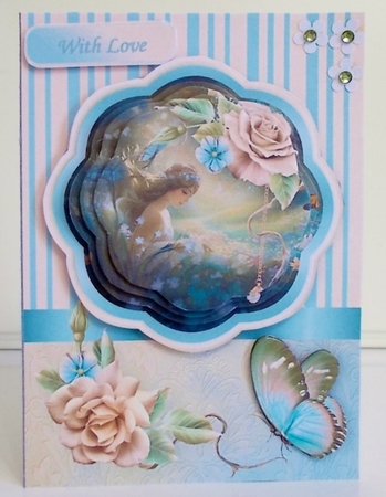 Fairy Garden - 5 x 7 Petal Pyramid Card Mini Kit by Pam Stubley