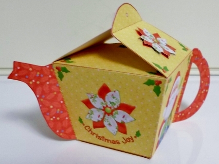 Santa Teapot Box by Pam Stubley