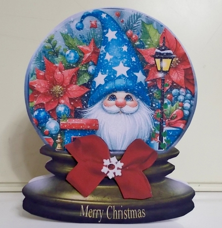 Mini Kit- 3D Snowglobe Scene - Christmas Gnome #24 by Pam Stubley