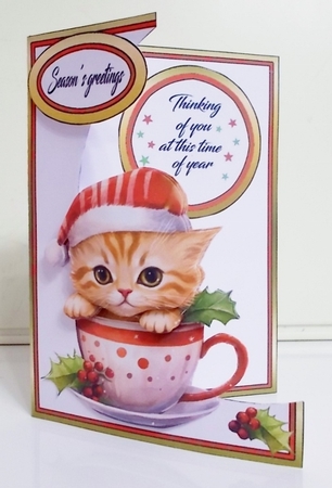 Cutaway Christmas Kitty by Pam Stubley