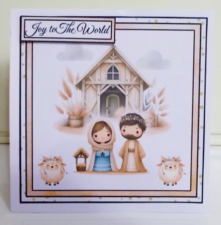Cute Christmas Nativity Twist & Pop Card by Pam Stubley