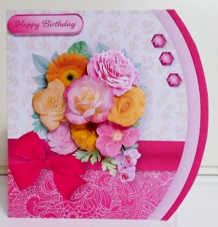 Bright Flowers - Rounded Offset Card Mini Kit by Pam Stubley