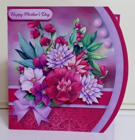 Purple Bouquet - Rounded Offset Card Mini Kit by Pam Stubley