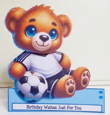Shaped Football Ted by Pam Stubley