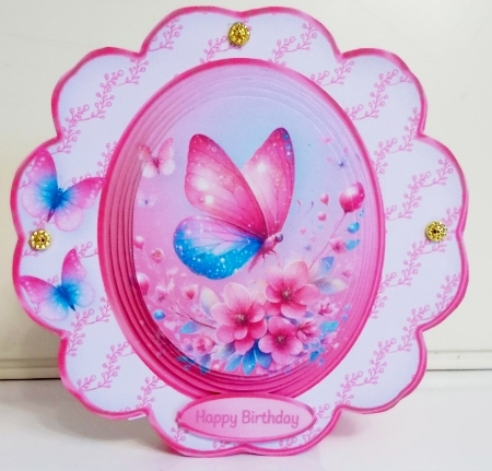 Butterflies and Blossom - Fancy Shaped Card Mini Kit by Pam Stubley