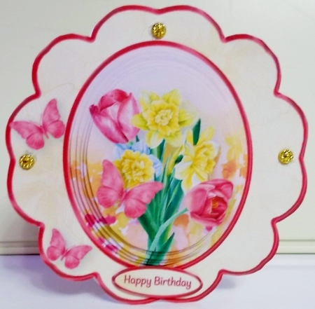 Spring Flowers - Fancy Shaped Card Mini Kit by Pam Stubley