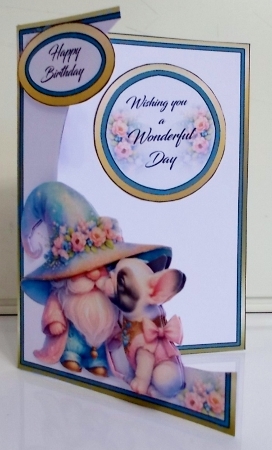 Cutaway Gnome with a Frenchie puppy by Pam Stubley