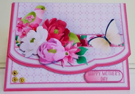 Bird, Butterfly and Flowers - Flapover Card Mini Kit by Pam Stubley