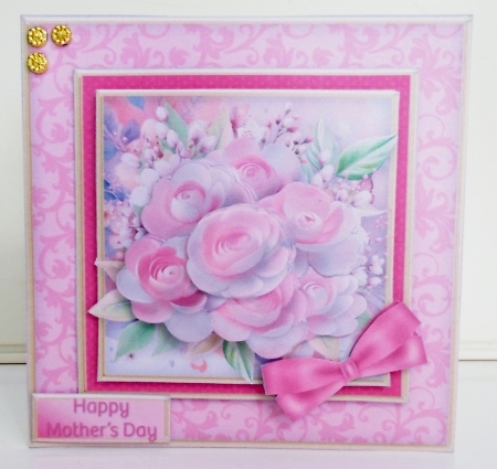 Pink Bouquet - Layered Card Mini Kit by Pam Stubley