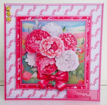 Pink Peonies - Layered Card Mini Kit by Pam Stubley