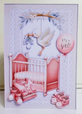 A5 Vintage Baby Girl Mini Kit by Pam Stubley